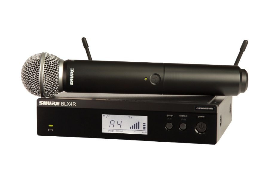 Shure BLX24RSM58 Analog Wireless Microphones System w/SM58 Mic Capsule *GOOD*